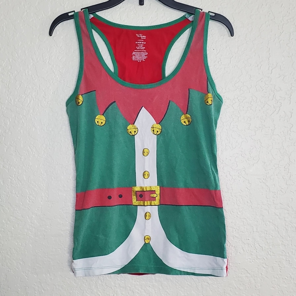 Secret Treasures Christmas Elf Santas helper Tank Top Size XS
